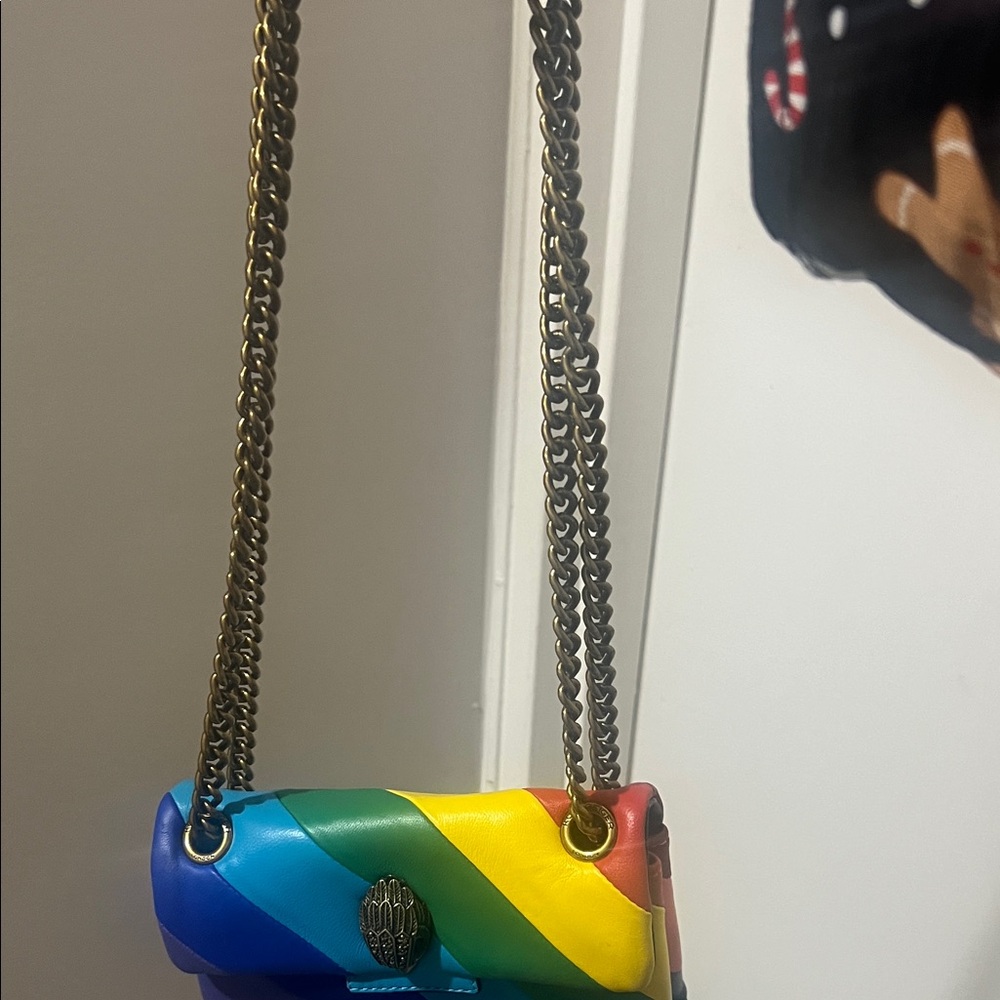 Kurt Geiger London Kensington Mini Multicolor Chain Shoulder Bag - Picture 8 of 9
